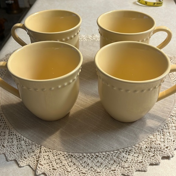 Pottery Barn Kitchen Pottery Barn Emma Beaded Coffee Mugs Poshmark